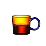 Hochwertiges Borosilikatmaterial: Die Glas-Kaffeetasse ist aus hochfestem Borosilikatglas und natürlichen Färbematerialien. Das transparente, hohe Borosilikatglasmaterial präsentiert eine klare Textur, die leichter und langlebiger ist als gewöhnliches Glas. Es ist ungiftig und harmlos, 100% bleifrei, hat eine gute Hitzebeständigkeit, und kann sofortige Temperaturunterschiede von -20 °C bis 150 °C standhalten, perfekt für heiße und kalte Getränke. Haben Sie keine Angst vor dem Explosionsproblem.