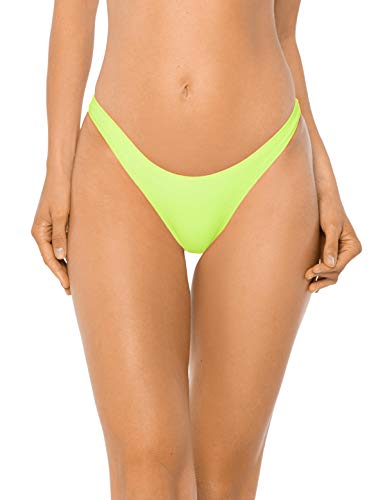 Colloyes bikini brésilien sexy découpe haute vert néon M