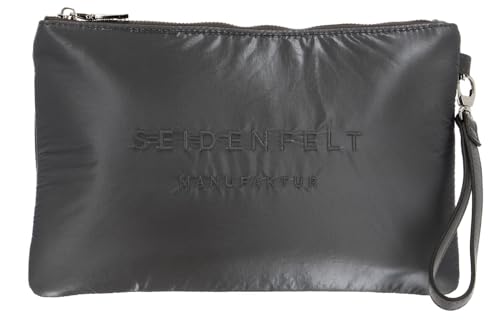 Alva Big Pouch Grey grande trousse zippée au design minimaliste gris