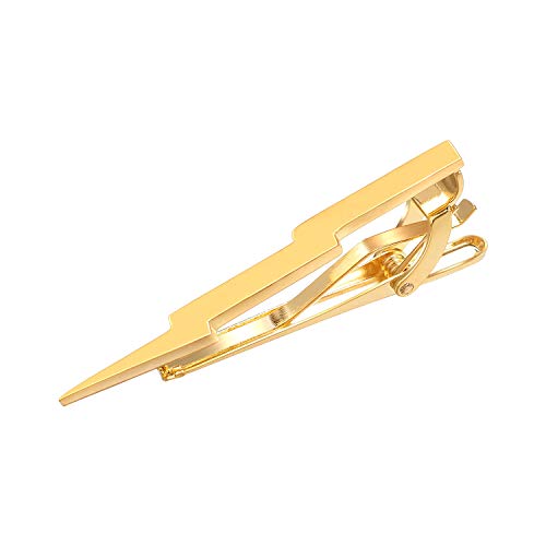 Yoursfs Lightning Bolt Tie Clip for Men Unique 316L Stainless Steel Novelty Tie Bar Super Hero Cool Tie Clips Wedding Gift
