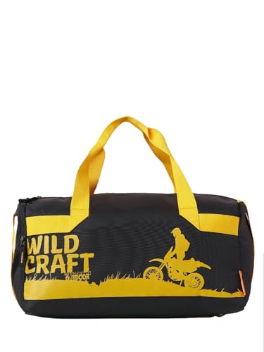 Wildcraft 4x4 Off Road 25 L Duffle Bag for Men & Women | Multiple Pockets, Adjustable Straps | Travel, Gym & Sports Bag | Black