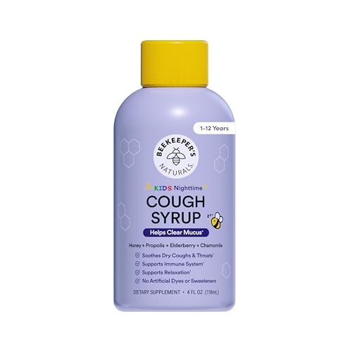 Image of Beekeeper's Naturals Kids Nighttime Propolis Honey Syrup | Immune Support with Propolis, Elderberry & Raw Honey, Sleep Support with Chamomile & L-Theanine, Gluten Free