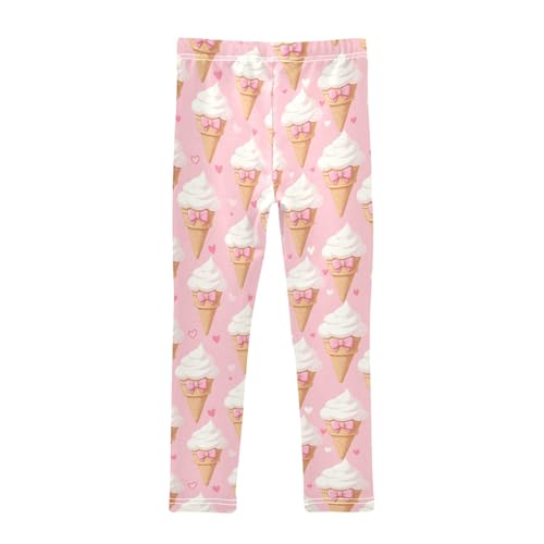 senya Girls Printed Leggings Yoga Pants Bow Ice Cream Pattern for Kids in 4t to 10 Years, 4T2