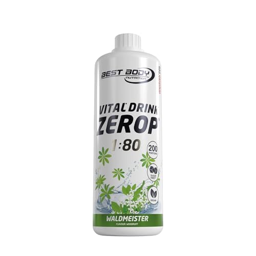 Best Body Nutrition Vital Drink ZEROP&reg; - Waldmeister, Original Getr&auml;nkekonzentrat - Sirup - zuckerfrei, 1:80 ergibt 80 Liter Fertiggetr&auml;nk, 1000 ml