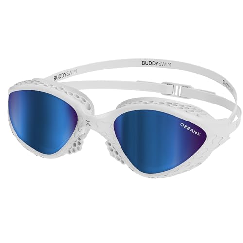 BUDDYSWIM Gafas de Natación OzeanX, Antivaho con Lentes XVISION Panorámicas. Protección UV400. Gafas Natacion Hombre. Gafas Natacion Mujer. Ajuste Hidrodinámico. Gafa Natación Aguas Abiertas