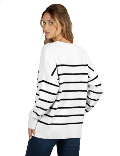Image of Buauty Womens Oversized Long Sleeve Crewneck Fall Sweaters Chunky Fuzzy Knit Pullover Clothes 2025 Trendy Outfits