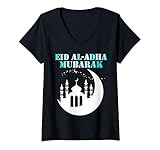 Photo Gallery donna eid al adha mubarak 2025 happy eid for muslims - eid mubarak maglietta con collo a v Photo Gallery donna eid al adha mubarak 2025 happy eid for muslims - eid mubarak maglietta con collo a v