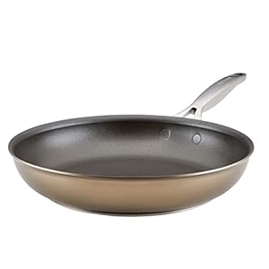 Anolon Ascend Hard Anodized Nonstick Frying Pan/Skillet – Good for All Stovetops (Gas, Glass Top, Electric & Induction), Dishwasher & Oven Safe with Stainless Steel Handle, 12 Inch – Bronze