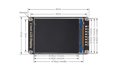 Écran LCD 2" IPS ST7789V interface SPI pour Arduino et Raspberry Pi - 6
