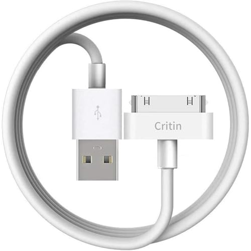 Critin 30 Pin Charging Cable for iPhone 4/4S 3G/3GS, iPad 1/2/3,Old A-pple Charger Cable,USB Sync & Charge Cord Compatible with iPod Nano/Touch,30-Pin Dock Connector,1m