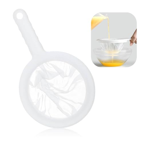 Dianeil Filtro de filtro fino con mango de nailon 400 de malla ultrafino, filtro de embudo de cocina, colador de malla para zumos, leche y café