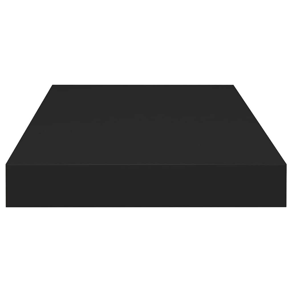 Estantería flotante negra 50 x 23 x 3,8 cm, moderna estantería de pared de MDF, soporte invisible, para libros, decoración y coleccionables, diseño robusto