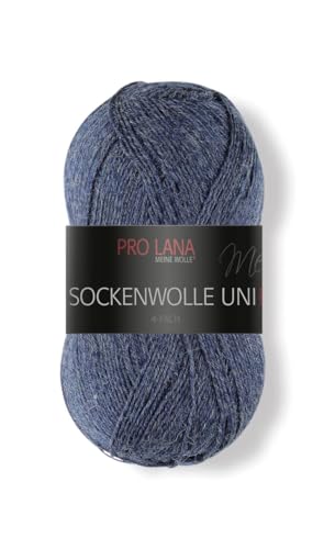 Pro Lana Sockenwolle Uni 4-fach 408 - mittelblau