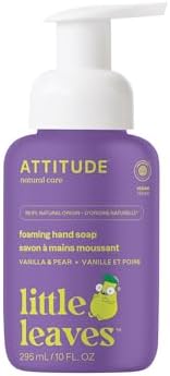 ATTITUDE Foaming Hand Soap for Kids, EWG Verified, Vanilla & Pear, 10 oz