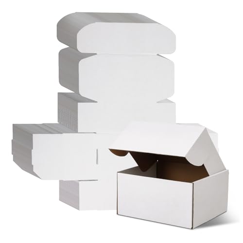 Image of WIFTREY 8x6x4 Shipping Boxes 30 Pack, White Packing Box for Small Business, 8 x 6 x 4 Corrugated Cardboard Boxes for Mailing, Mailing, Shipping