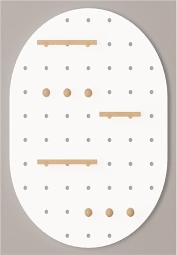 Panneau perforé en bois blanc 23,6x31,5 pouces avec kit d'organisation