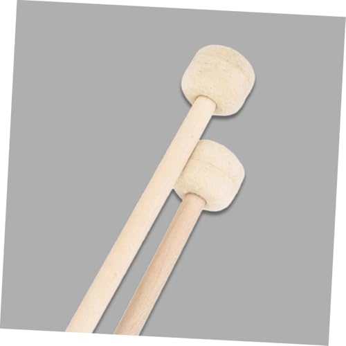 Baquetas BESTonZON, 2 piezas, de fieltro y madera, para percusión, batería, bombo y tambores de marcha y banda, agarre cómodo miniatura 5