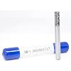 Benchmark Abrasives Cylindrical Shape End Cut Premium Double Cut Tungsten Carbide Burr for Metal Wood Welding High-Speed Die Grinders enclosed in Plastic Capsule 1/4 Shank (SB-1)