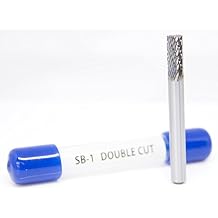 Benchmark Abrasives Cylindrical Shape End Cut Premium Double Cut Tungsten Carbide Burr for Metal Wood Welding High-Speed Die Grinders enclosed in Plastic Capsule 1/4" Shank SB-1