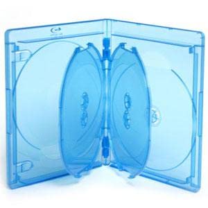 Generisch Viva Elite Lot de 10 pochettes Blu-Ray 6 disques Bleu 15 mm