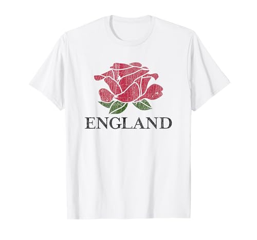 Distressed English Rugby Shirt | England Rugby Football Top T-Shirt