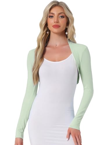 Image of Allegra K Elegant Shrugs for Women Long Sleeve Open Front Bolero Shrug