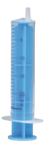 Einmalspritzen 20 ml Einmalspritze Spritzen 50 Stück blauer Kolben Einwegspritzen Spritze steril Cover