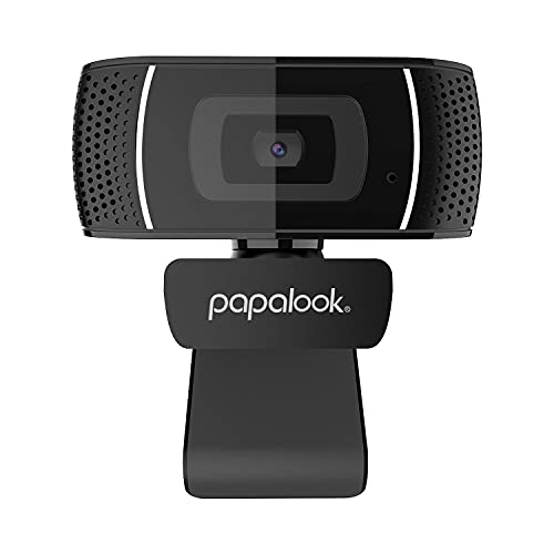 Webcam 720P with Microphone, PAPALOOK PA327 HD Webcam USB Computer Camera with Built-in Microphone, Flexible Rotatable Clip, Video Live Streaming for PC Mac Laptop Tablet Desktop