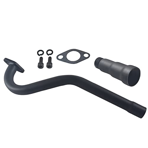 Image of 3 Stage Exhaust Header Pipe For Predator 79cc 98cc 3HP For Coleman CT100U Mini Bike Black