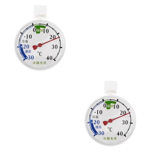 KOCKSHION 2 Piezas Termómetro Digital para Congelador y Frigorífico con Ventosa de Temperatura de Monitoreo de Temperatura con de y Máximos para Almacenamiento Frío