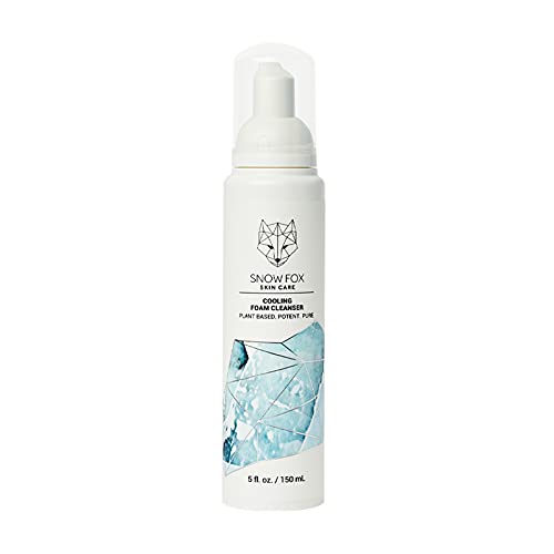 Snow Fox Cooling Foam Cleanser With Aloe Vera, Peppermint Oil And Citric Acid, 150Ml Plant Based Cleanser, Non-Sls And Moisturizing Cleansing Foam #TOP15