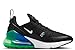 Nike Air Max 270 Big Kids' Shoes (FZ4356-001, Black/Malachite/Photo Blue/White) Size 5.5