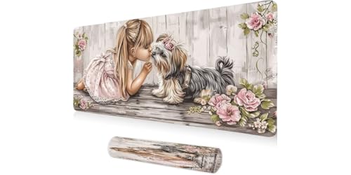 Tapis de souris XXL design chien, une idée cadeau originale pour le bureau