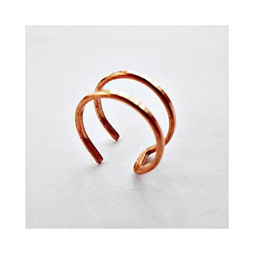 Copper Wire Ear Cuff 2 Pieces Non Pierced Cartilage Earrings #TOP3