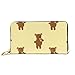 Produktbild JHGFG Mode Handtasche Reißverschluss Brieftasche Eisbär Telefon Kupplung Geldbörse Abendkupplung Blockieren Leder Brieftasche Multi Card Organizer
