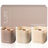 Set of 3 Premium Scented Soy Candles Gift Set | Nature's Bloom Collection - Gardenia, Hilton Garden and Rose & Oud | Crackling Wood Wick | Luxury Candles for Relaxation, Home Décor, Gifts | 9.8oz Each