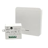 Kit Interruptor Inalambrico con Transmisor y Receptor 10A 220V 433Mhz Interruptor de Luz Inalámbrico para Sala de Estar Dormitorio Cocina Lámpara de Hasta 1500W Control Remoto Hasta 50-200M No Batería
