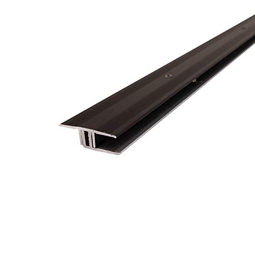 ufitec® Système de profilé intelligent professionnel pour sols en vinyle - Convient pour des hauteurs de revêtement de 5 à 9 mm - Aluminium anodisé bronze foncé (profilé de joint de dilatation,