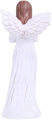 Guardian Angel Figurine, flower Hand Carved Praying Angel Sculpture, Encouraging Gifts, Home Decoration Gifts, Expressing Love, Hope, Sunshine