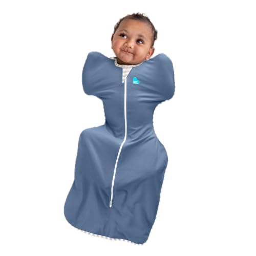 Image of Love to Dream Swaddle UP, Baby Sleep Sack, Self-Soothing Swaddles for Newborns, Improves Sleep, Secure Fit Helps Calm Startle Reflex, New Born Essentials for Baby, 8-13lb, Denim