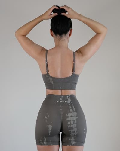 Image of AUROLA Serpent Seamless Sports Bras for Women,Backless Padded Strappy Workout Gym Yoga Crop Tops