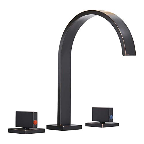 Era 8-16 Inch Widespread Bathroom Sink Faucet 3 Holes Two Handles Oil Rubbed