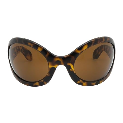 Lunette de soleil femme POP Fashionwear marron finis les maux de tete dus aux montures trop serrees