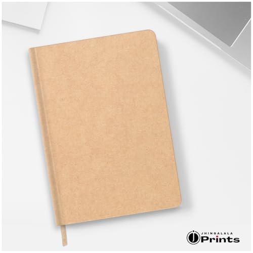 Image of Jhingalala Craft Paper Cover Hard Bound Undated Journal Diary I A5 Size,192 Pages, 80 GSM I Harbound Notebook Diary (Plain)