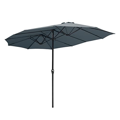 Parasol de acero grande CLSDRZC 4.5x2.6m para máxima sombra exterior