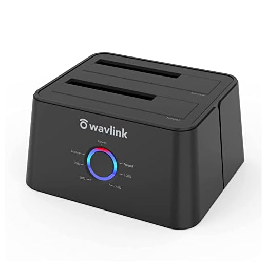 WAVLINK USB 3.0 to SATA I/II/III Dual-Bay External Hard Drive Docking Station for 2.5/3.5 Inch HDD/SSD with UASP (6Gbps), Support Offline Clone Duplicator and Auto Sleep Function [12TB X2 ]-Black