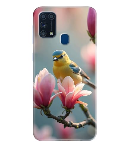 Image of Sparrow Birds Nature Printed Hard Back Case Cover Compatible for Samsung Galaxy M31S (Multicolor) - D1669