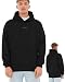 Produktbild Johnny Urban Hoodie Damen & Herren Oversize Schwarz - Cody Logo Print - Basic Kapuzenpullover mit Oversized Fit - Pullover Sweatshirt mit Kapuze & Schwerem Stoff - Einfarbig