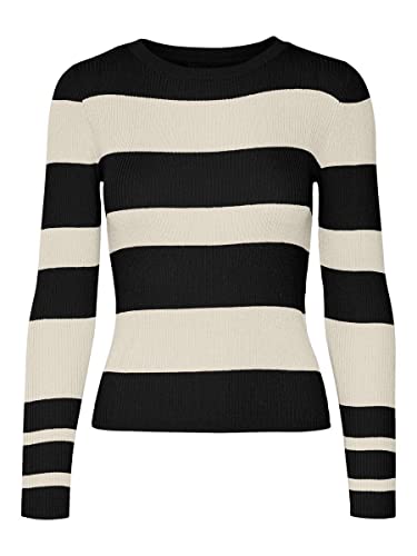 Vero Moda Women's VMALVA LS O-Neck Stripe Pullove GA Boo L/S Strickware,...