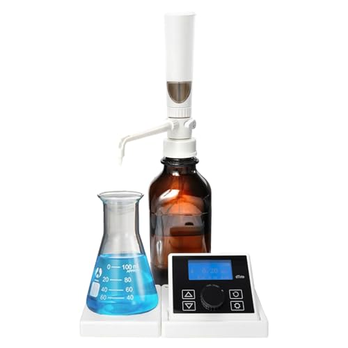 Dispensador digital de tapa de botella, de polipropileno de laboratorio, 16 velocidades y volumen ajustable de 0,01 a 99,99 ml, dispensador electrónico de reactivos líquidos para laboratorio